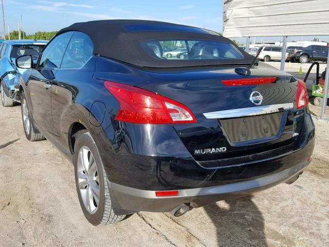 JN8AZ1FY6BW001929 - 2011 NISSAN MURANO CRO BLACK photo 3