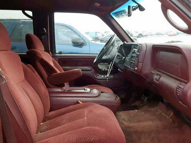 1GKEC13R0XJ756045 - 1999 GMC YUKON BURGUNDY photo 5