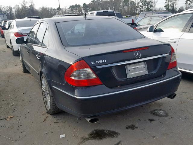 WDBUF56X37B108420 - 2007 MERCEDES-BENZ E 350 BLACK photo 3