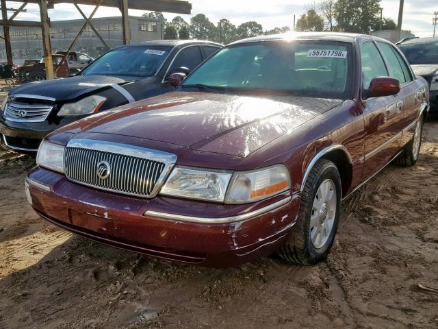 2MEFM75W94X655879 - 2004 MERCURY GRAND MARQ BURGUNDY photo 2