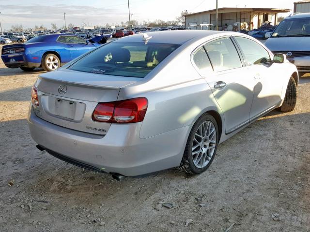 JTHBC96S275011574 - 2007 LEXUS GS 450H SILVER photo 4