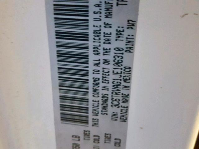 3C6TRVAG1JE106310 - 2018 RAM PROMASTER 白色 照片 10