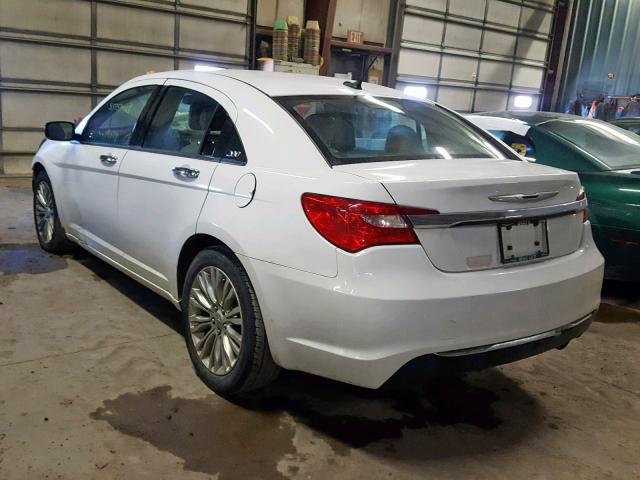 1C3BC2FG1BN610886 - 2011 CHRYSLER 200 LIMITE WHITE photo 3