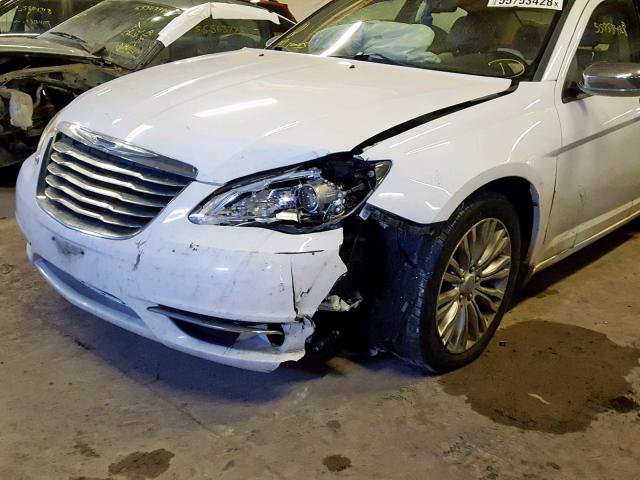 1C3BC2FG1BN610886 - 2011 CHRYSLER 200 LIMITE WHITE photo 9