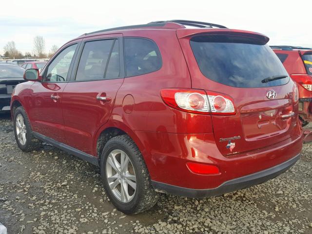 5XYZK4AG7CG132353 - 2012 HYUNDAI SANTA FE L RED photo 3