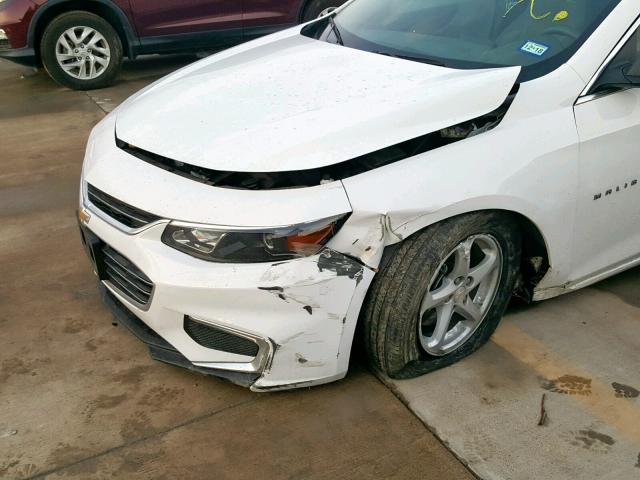 1G1ZB5ST2GF353345 - 2016 CHEVROLET MALIBU LS WHITE photo 9