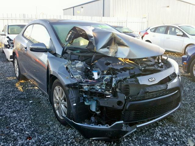 KNAFX6A80E5207606 - 2014 KIA FORTE EX GRAY photo 1