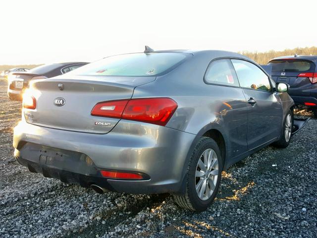 KNAFX6A80E5207606 - 2014 KIA FORTE EX GRAY photo 4