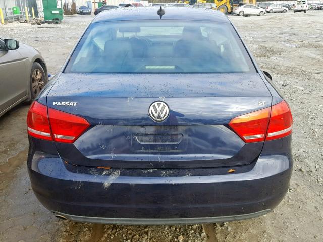 1VWBP7A38DC085807 - 2013 VOLKSWAGEN PASSAT SE BLUE photo 9