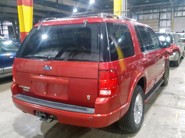 1FMDU75W44ZA52353 - 2004 FORD EXPLORER L RED photo 4