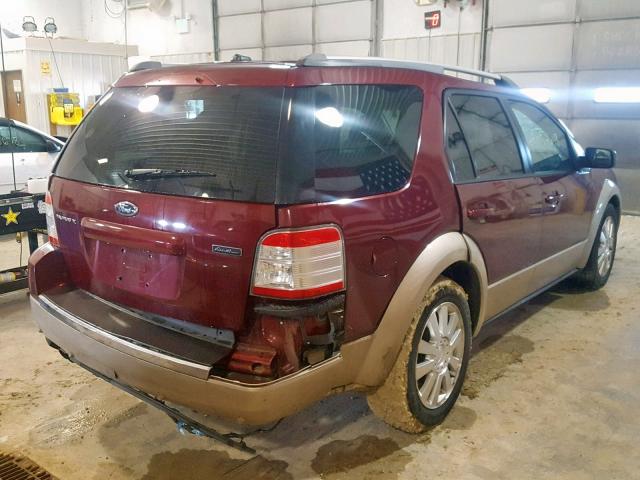 1FMDK07WX8GA37903 - 2008 FORD TAURUS X E MAROON photo 4