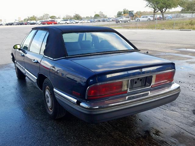 1G4CU5314P1632664 - 1993 BUICK PARK AVENU BLUE photo 3