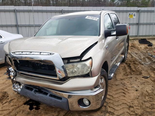 5TFEV54108X050262 - 2008 TOYOTA TUNDRA CRE SILVER photo 2