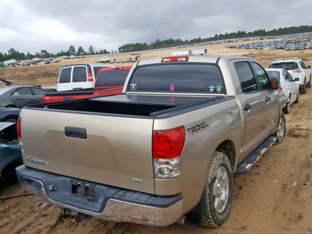 5TFEV54108X050262 - 2008 TOYOTA TUNDRA CRE SILVER photo 4