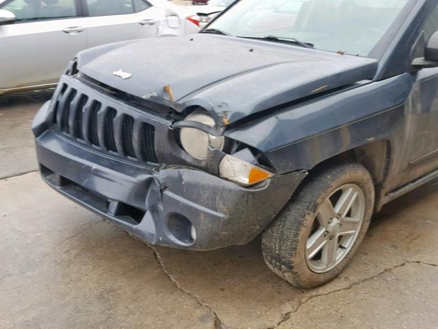 1J8FF47W77D278920 - 2007 JEEP COMPASS BLUE photo 9