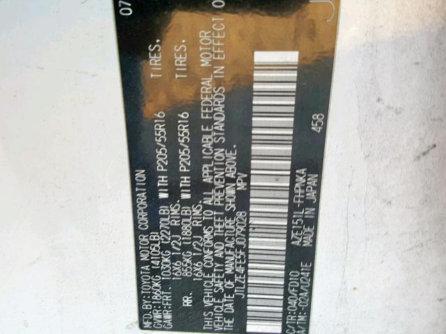 JTLZE4FE5FJ079028 - 2015 TOYOTA SCION XB Ақ фото 10