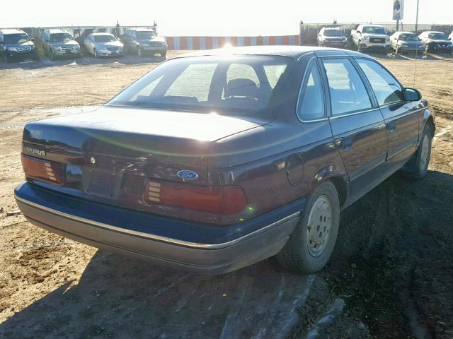 1FACP52U0MG162073 - 1991 FORD TAURUS GL MAROON photo 4