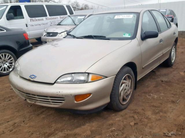 1G1JF5247X7205440 - 1999 CHEVROLET CAVALIER L GOLD photo 2