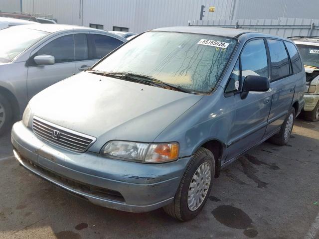 JHMRA1843SC000592 - 1995 HONDA ODYSSEY LX BLUE photo 2