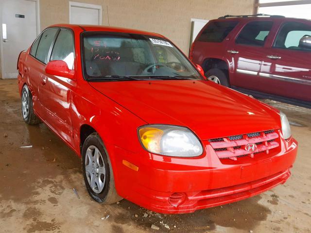 KMHCG45C75U605163 - 2005 HYUNDAI ACCENT GL RED photo 1