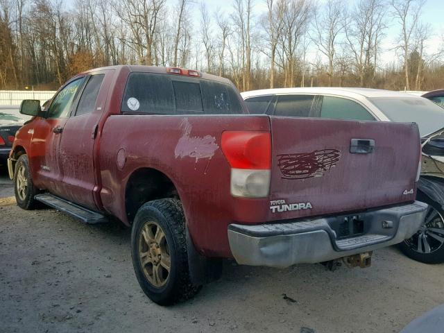 5TBBV54187S461859 - 2007 TOYOTA TUNDRA DOU RED photo 3