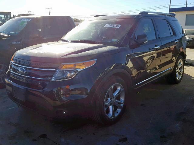 1FM5K7F82FGC06888 - 2015 FORD EXPLORER L BLACK photo 2