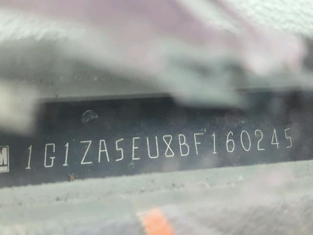 1G1ZA5EU8BF160245 - 2011 CHEVROLET MALIBU LS GRAY photo 10