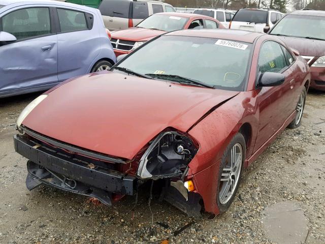 4A3AC74H55E006078 - 2005 MITSUBISHI ECLIPSE GT RED photo 2