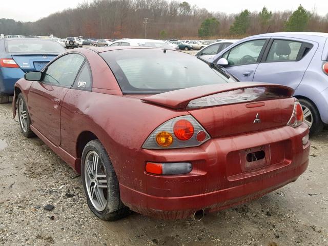 4A3AC74H55E006078 - 2005 MITSUBISHI ECLIPSE GT RED photo 3