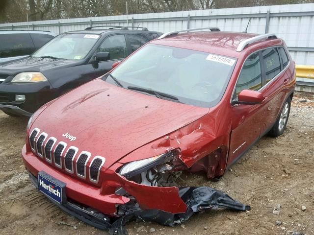 1C4PJMCS1FW709185 - 2015 JEEP CHEROKEE L RED photo 2