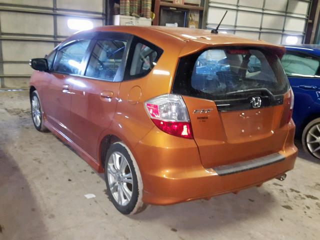 JHMGE8H47AS004010 - 2010 HONDA FIT SPORT ORANGE photo 3