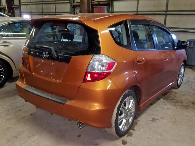 JHMGE8H47AS004010 - 2010 HONDA FIT SPORT ORANGE photo 4