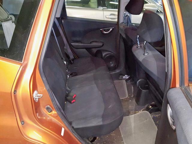 JHMGE8H47AS004010 - 2010 HONDA FIT SPORT ORANGE photo 6