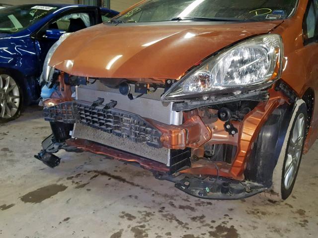 JHMGE8H47AS004010 - 2010 HONDA FIT SPORT ORANGE photo 9