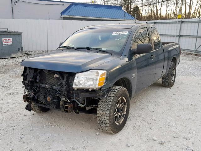 1N6AA06B74N511186 - 2004 NISSAN TITAN XE GREEN photo 2