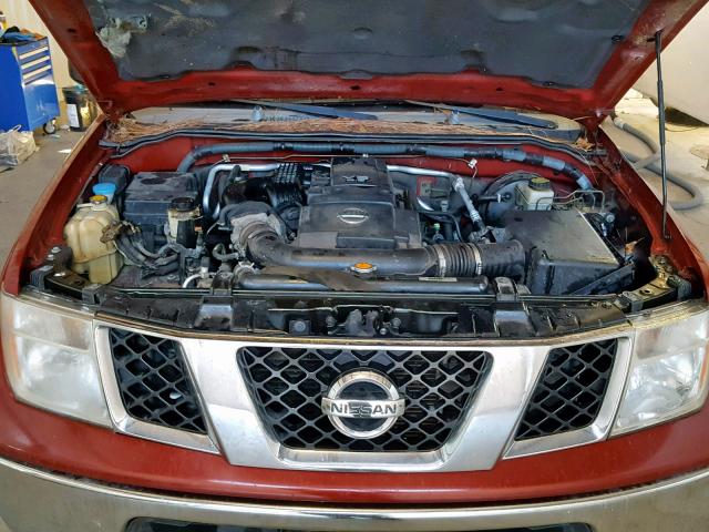 1N6AD09U78C420179 - 2008 NISSAN FRONTIER C MAROON photo 7