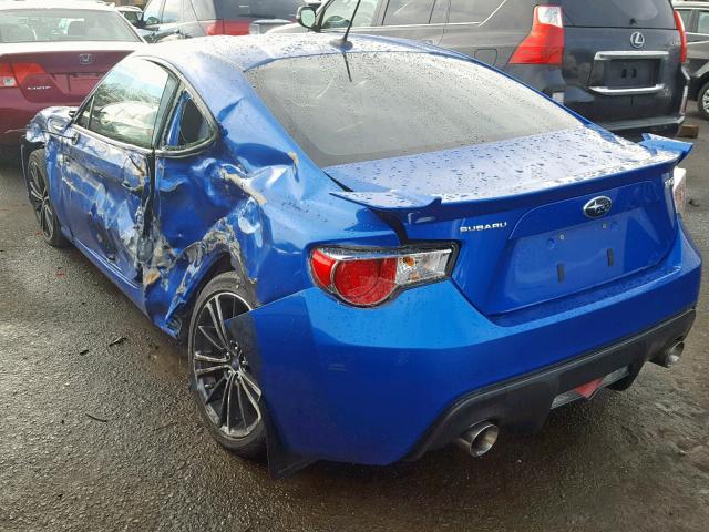 JF1ZCAC16D1600830 - 2013 SUBARU BRZ 2.0 LI BLUE photo 3