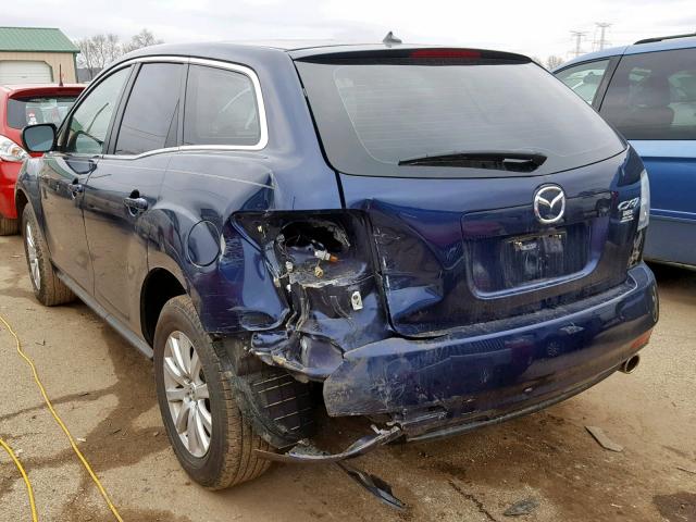 JM3ER2A58B0380149 - 2011 MAZDA CX-7 BLUE photo 3