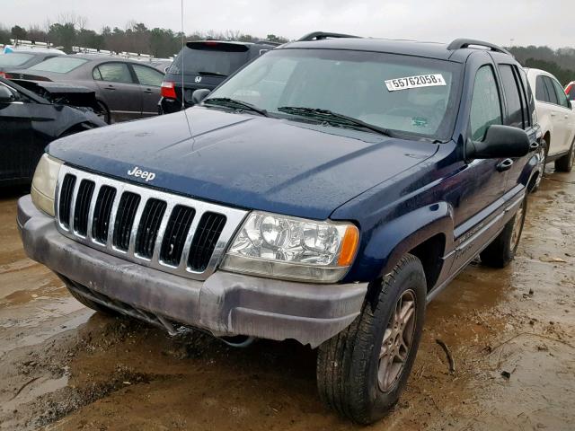 1J4GX48SX3C550696 - 2003 JEEP GRAND CHER BLUE photo 2