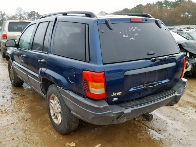 1J4GX48SX3C550696 - 2003 JEEP GRAND CHER BLUE photo 3