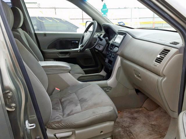 5FNYF28157B026289 - 2007 HONDA PILOT LX GREEN photo 5