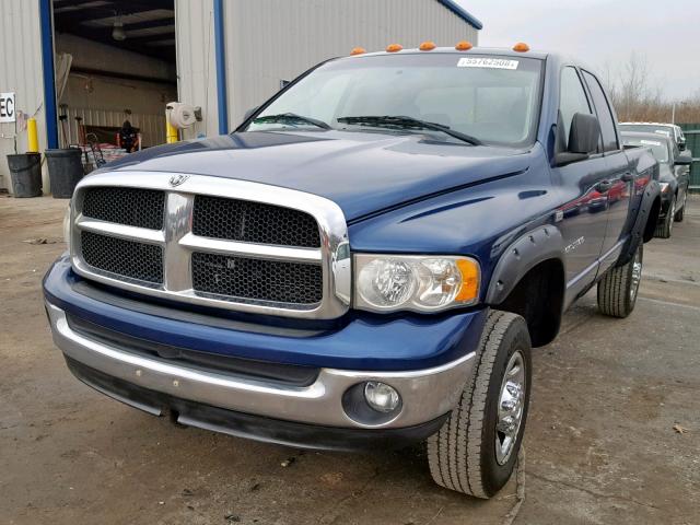 3D7KU28D04G168048 - 2004 DODGE RAM 2500 S BLUE photo 2