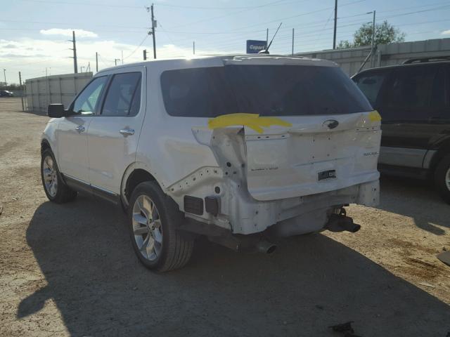 1FM5K7F84FGC49130 - 2015 FORD EXPLORER L WHITE photo 3