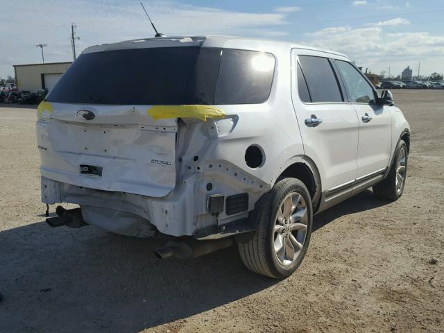 1FM5K7F84FGC49130 - 2015 FORD EXPLORER L WHITE photo 4