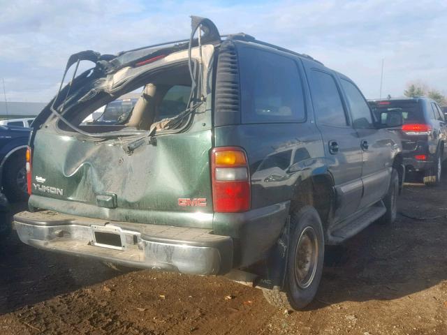 1GKEK13Z52J288034 - 2002 GMC YUKON GREEN photo 4