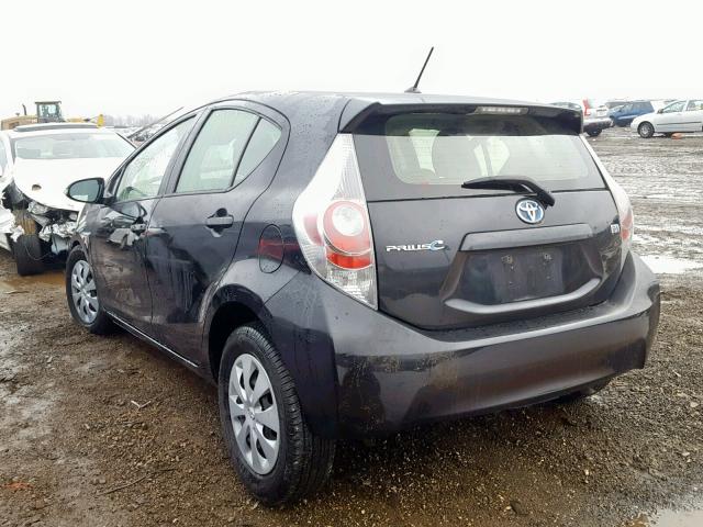 JTDKDTB38D1550620 - 2013 TOYOTA PRIUS C BLACK photo 3