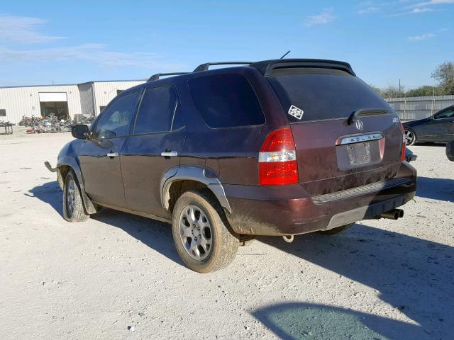 2HNYD18811H539676 - 2001 ACURA MDX TOURIN BURGUNDY photo 3