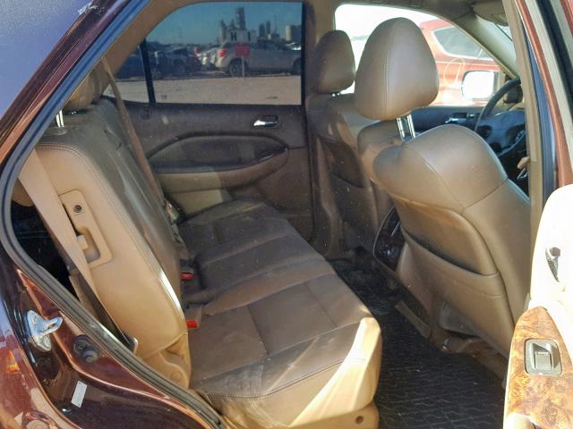 2HNYD18811H539676 - 2001 ACURA MDX TOURIN BURGUNDY photo 6