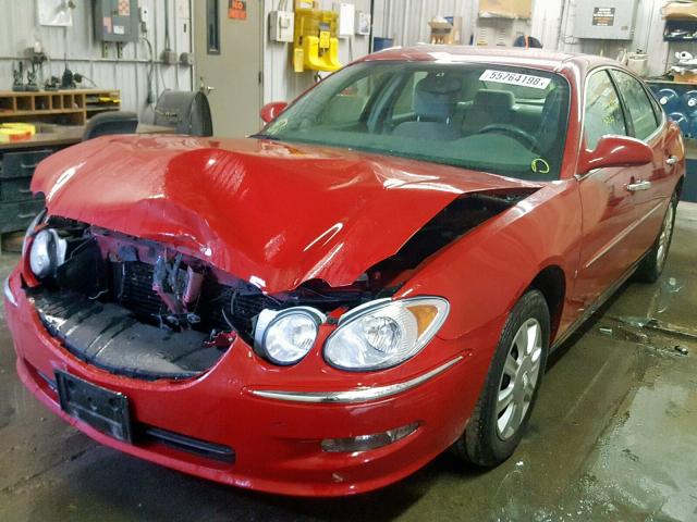 2G4WC582381170840 - 2008 BUICK LACROSSE C RED photo 2