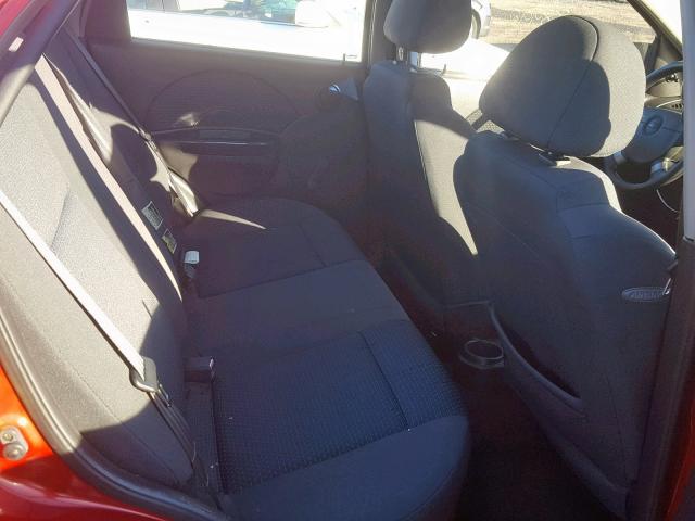 KL1TD56696B644188 - 2006 CHEVROLET AVEO BASE Qırmızı foto 6